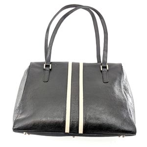 Wilsons Leather Pele Studio Black White Stripe Bag
